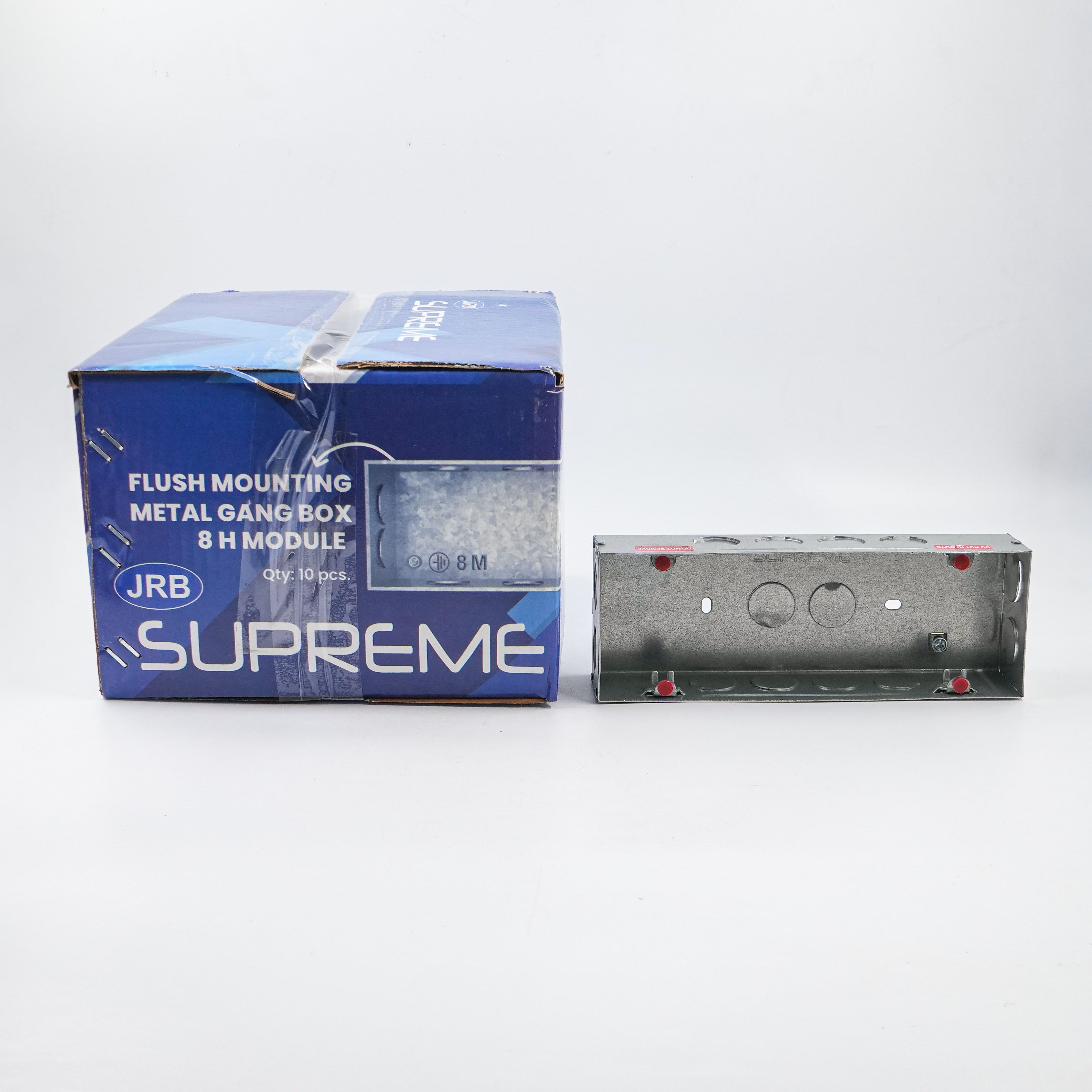 JRB Suppreme - 8 Module Metal Box - Horizontal